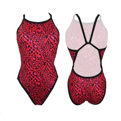 مایو شنا زنانه توربو Leopard Red
